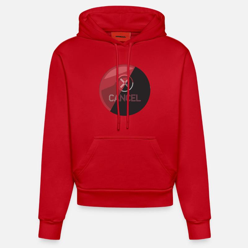 ANNULER - Sweat à capuche bio ajusté fabriqué en UE - rouge