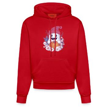 Halloween Fantôme Cadeau Femmes Hommes Enfants Décoration - Sweat à capuche bio ajusté fabriqué en UE - rouge - Devant