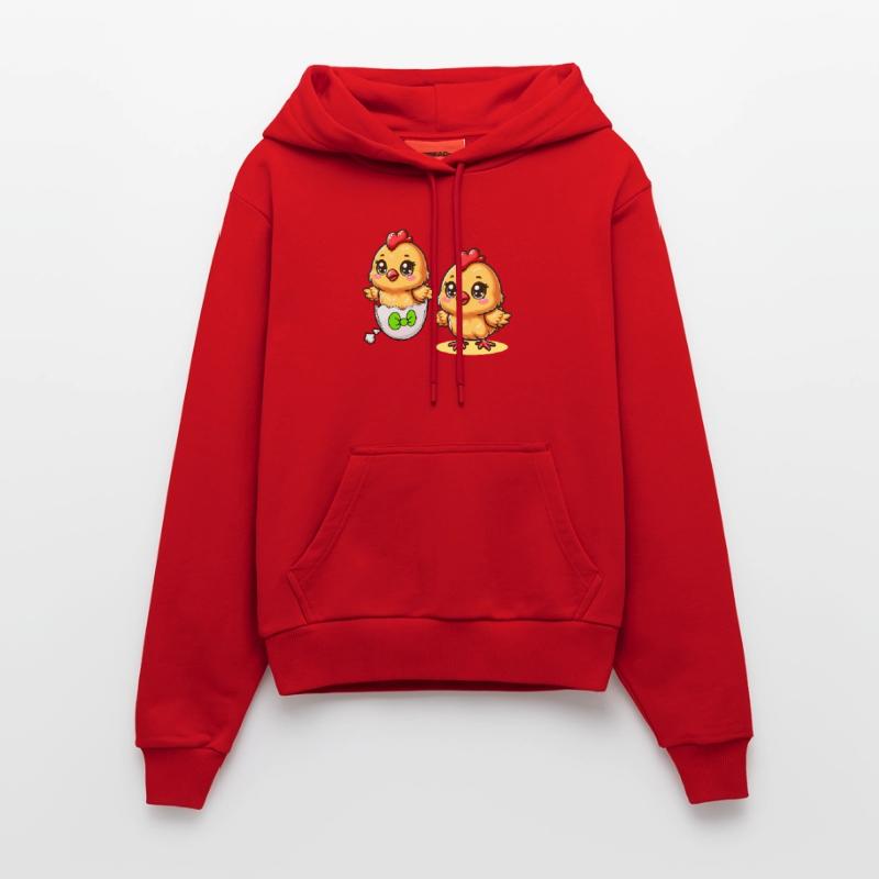 Chick Easter Egg Easter Eggs Chicken Eggs Easter Child Organic Fitted Hoodie Made in EU