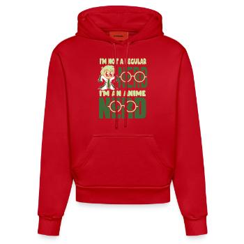 Anime Manga Otaku Kawaii Japan Cosplay Comic - Organic Fitted Hoodie Made in EU - Rot - Vorne