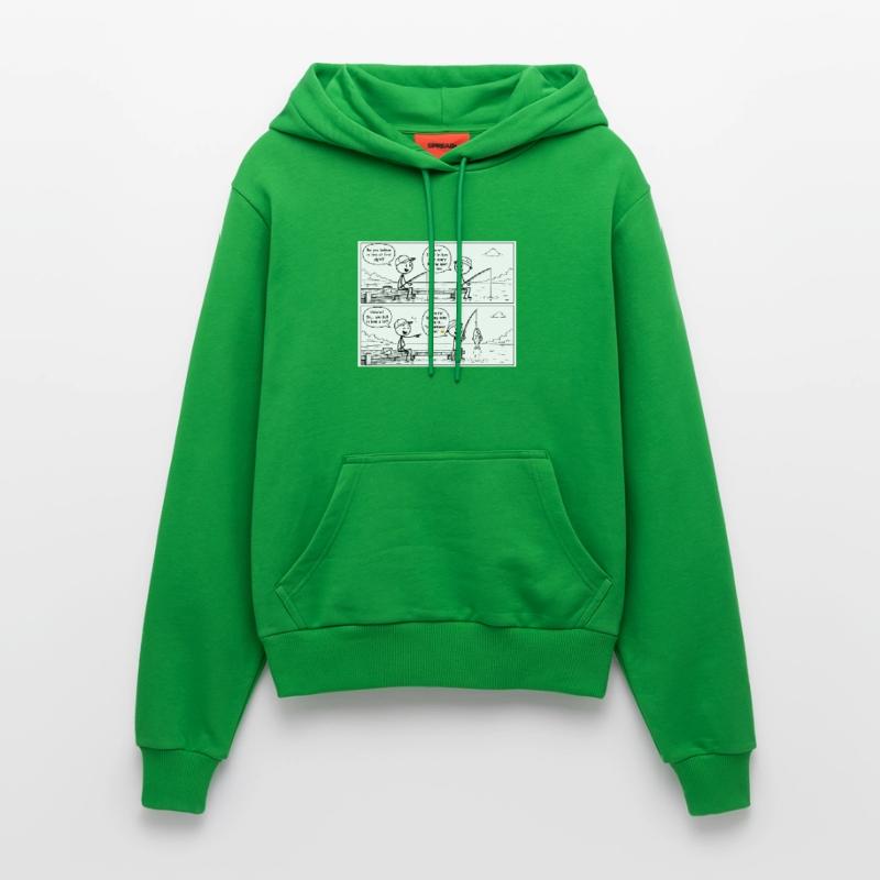 Hooked on Commitment Organic Fitted Hoodie Made in EU