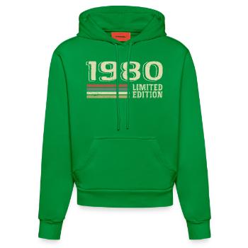 Jahrgang 1980 Geburtstag 1980 Jahrgang 1980er Jahre - Organic Fitted Hoodie Made in EU - City Green - Vorne