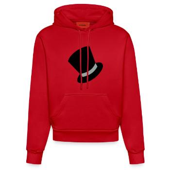 zylinder - Organic Fitted Hoodie Made in EU - Rot - Vorne