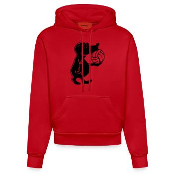 truemmertruppe1 - Organic Fitted Hoodie Made in EU - Rot - Vorne