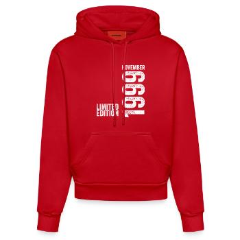 November 1999 Limited Edition November 1999 - Organic Fitted Hoodie Made in EU - red - Front