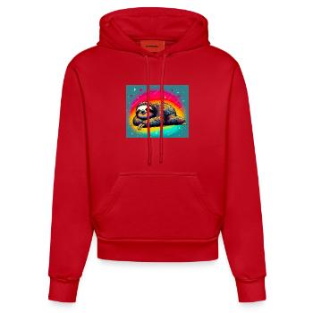 Faultier - Organic Fitted Hoodie Made in EU - Rot - Vorne