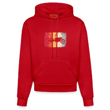 Lastenfahrrad Lastenrad Cargo Bike Cargobike - Organic Fitted Hoodie Made in EU - Rot - Vorne