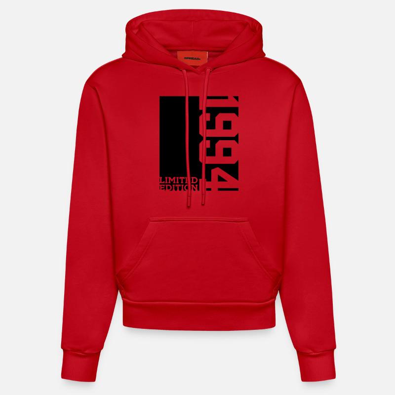 ÉDITION LIMITÉE 32E ANNIVERSAIRE 1994 - Sweat à capuche bio ajusté fabriqué en UE - rouge