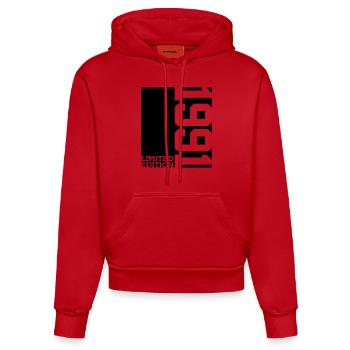 LIMITED EDITION 1991 35TH BIRTHDAY - Organic Fitted Hoodie Made in EU - red - Front
