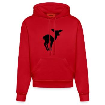 Scheues Reh - Organic Fitted Hoodie Made in EU - Rot - Vorne