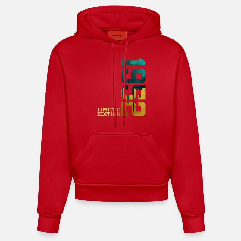 74E ANNIVERSAIRE ÉDITION LIMITÉE 1952 - Sweat à capuche bio ajusté fabriqué en UE - rouge