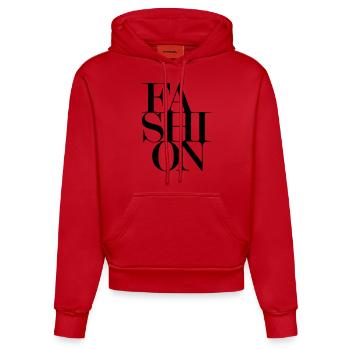 FASHION design - Organic Fitted Hoodie Made in EU - red - Front