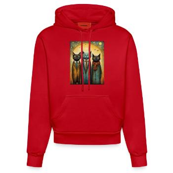 The Gentlemen - Organic Fitted Hoodie Made in EU - red - Front