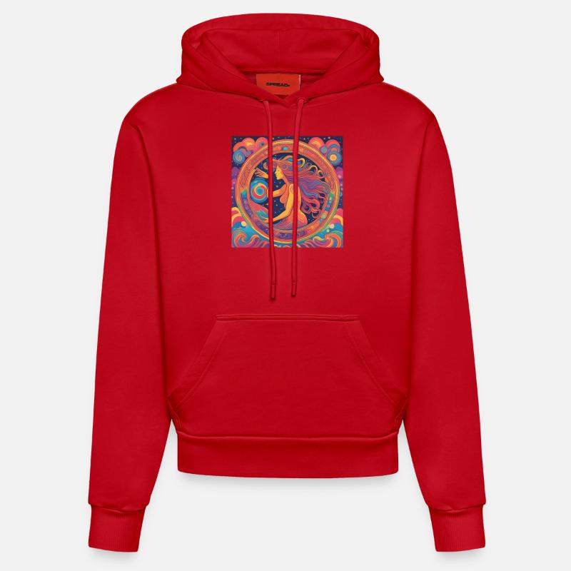 Cadeau de célébration d’anniversaire Vierge - Sweat à capuche bio ajusté fabriqué en UE - rouge