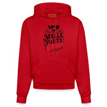 Malle Party Crew Mallorca - Organic Fitted Hoodie Made in EU - Rot - Vorne