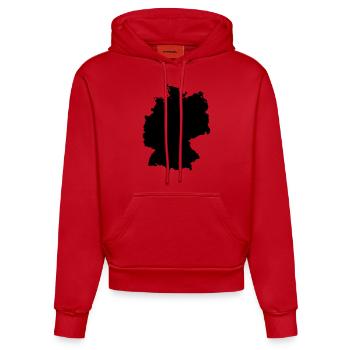 Deutschland - Organic Fitted Hoodie Made in EU - Rot - Vorne