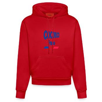 cocorico france - Sweat à capuche bio ajusté fabriqué en UE - rouge - Devant