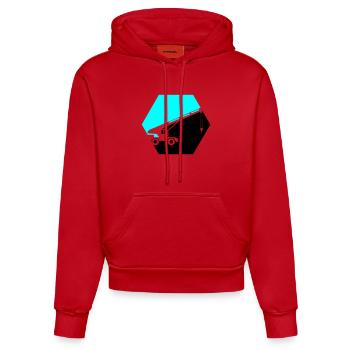 bagger - Organic Fitted Hoodie Made in EU - Rot - Vorne