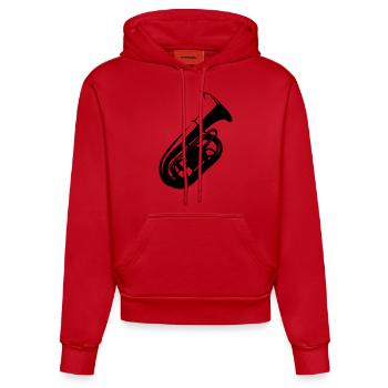 tuba - Organic Fitted Hoodie Made in EU - Rot - Vorne