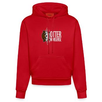 Otter Nonsense Lustig Wortspiel Otter Liebe Spruch - Organic Fitted Hoodie Made in EU - Rot - Vorne
