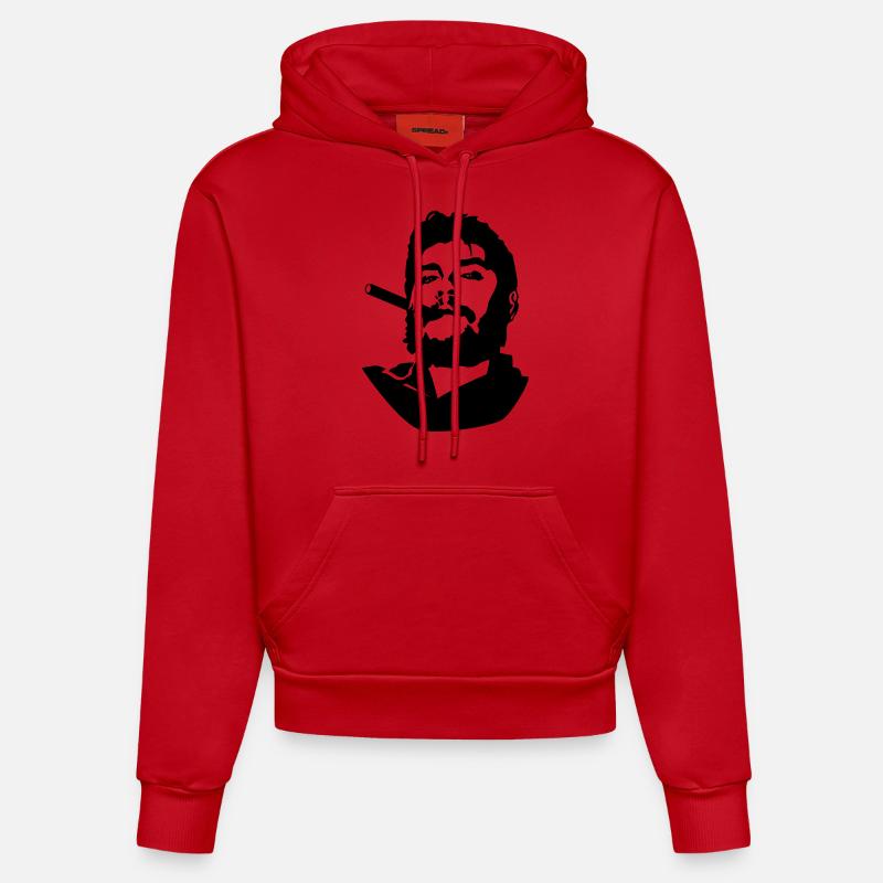Che Guevara - Sweat à capuche bio ajusté fabriqué en UE - rouge