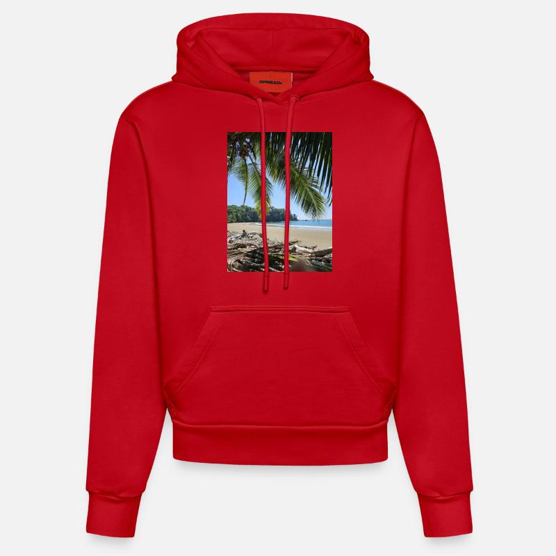 E30B78C9 5F3C 40FE A815 E6F4248A8AC0 - Sweat à capuche bio ajusté fabriqué en UE - rouge