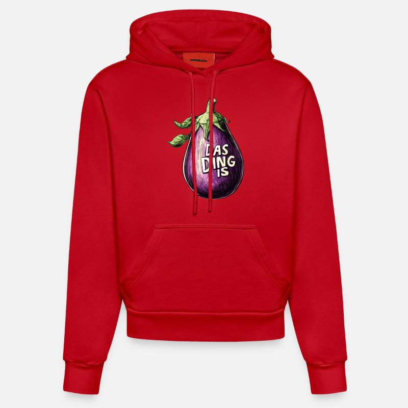 LE TRUC, C’EST... - Sweat à capuche bio ajusté fabriqué en UE - rouge