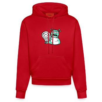 escargot extraterrestre monstre Halloween extraterrestre - Sweat à capuche bio ajusté fabriqué en UE - rouge - Devant