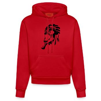 MOVAIZHALEINE - Sweat à capuche bio ajusté fabriqué en UE - rouge - Devant