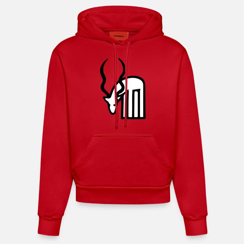 Illustration de garage mignon ! - Sweat à capuche bio ajusté fabriqué en UE - rouge
