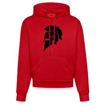 sparta warrior - Organic Fitted Hoodie Made in EU - Rot - Vorne