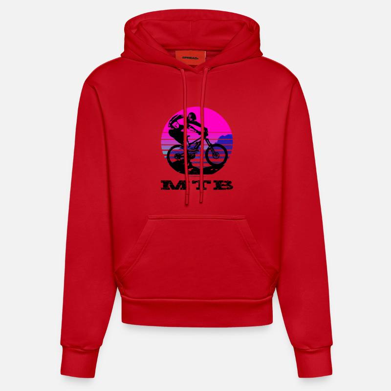VTT - Sweat à capuche bio ajusté fabriqué en UE - rouge