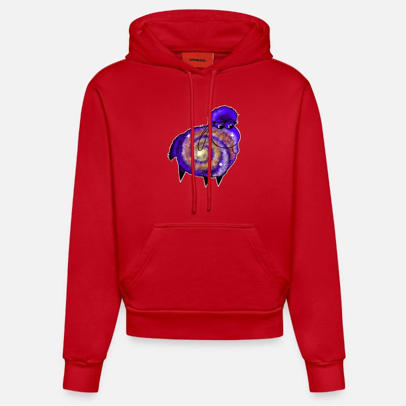 Wolly Sheepling Galaxy Gaming - Sweat à capuche bio ajusté fabriqué en UE - rouge