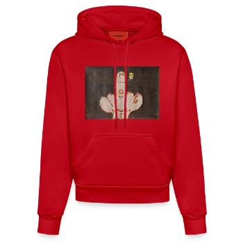 (ma) couronne - Sweat à capuche bio ajusté fabriqué en UE - rouge - Devant
