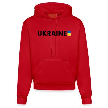 Ukraine - Organic Fitted Hoodie Made in EU - Rot - Vorne