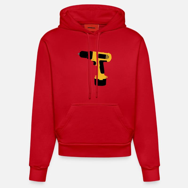 foret - Sweat à capuche bio ajusté fabriqué en UE - rouge