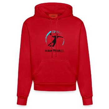 Handball - Organic Fitted Hoodie Made in EU - Rot - Vorne
