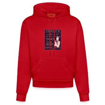 Hunde Tage gassi gehn - Organic Fitted Hoodie Made in EU - Rot - Vorne