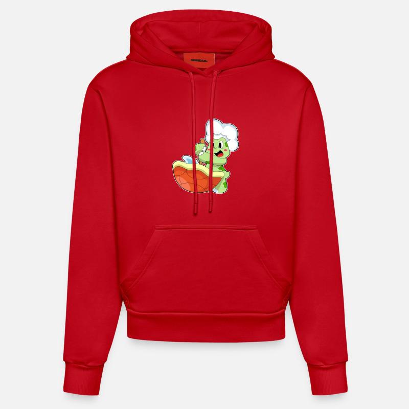 Marmite de tortue - Sweat à capuche bio ajusté fabriqué en UE - rouge