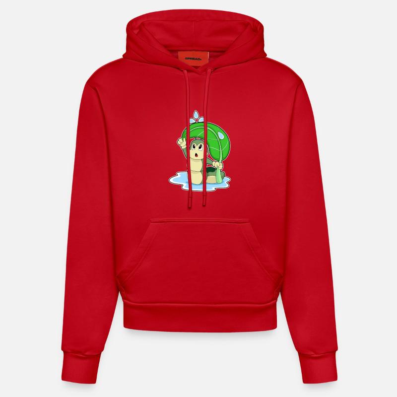Parapluie chenille - Sweat à capuche bio ajusté fabriqué en UE - rouge