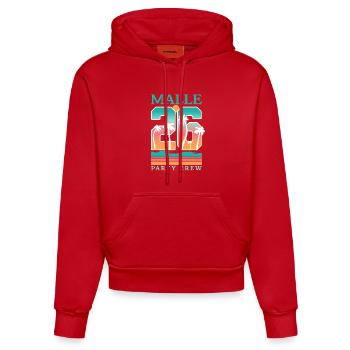 Malle 2026 Majorque - Sweat à capuche bio ajusté fabriqué en UE - rouge - Devant