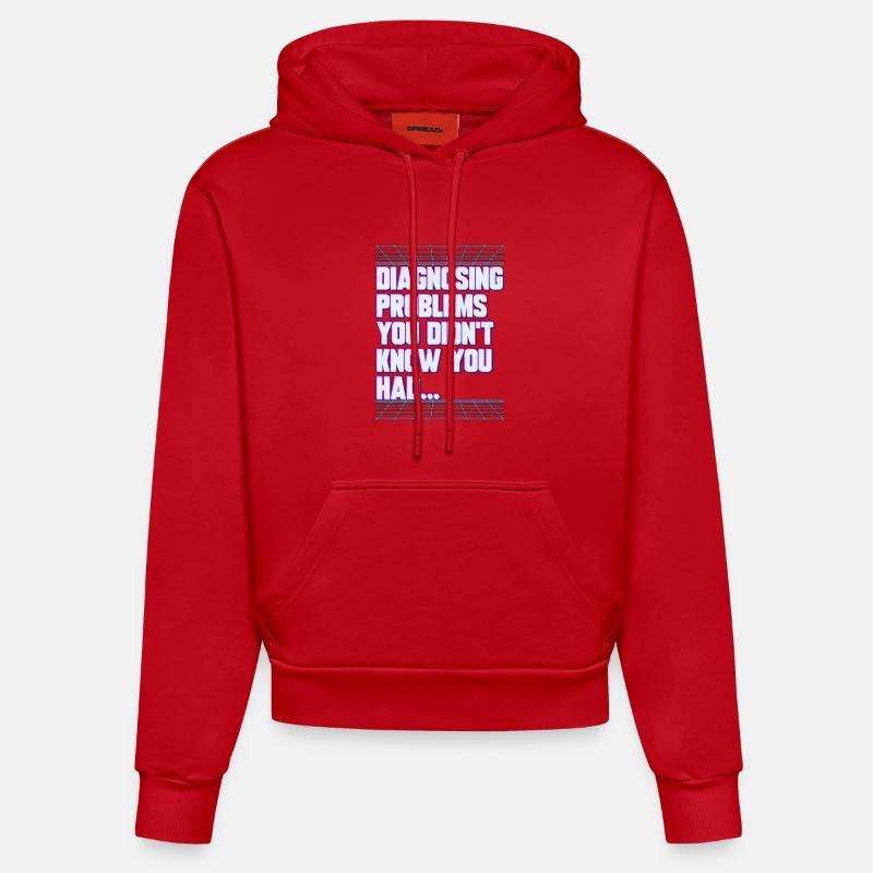 Nurse Practitioner Diagnosing Problems Nursing - Organic Fitted Hoodie Made in EU - Rot