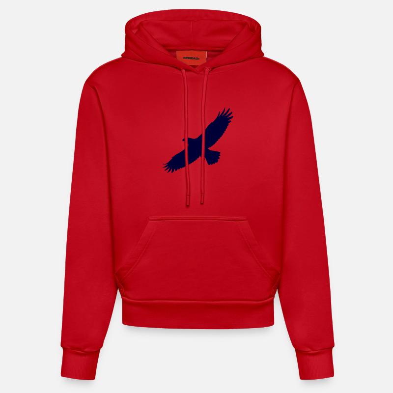 Aigle - Sweat à capuche bio ajusté fabriqué en UE - rouge