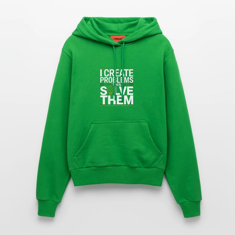 Game Developer I Create Problems Then Game Coder Organic Fitted Hoodie Made in EU