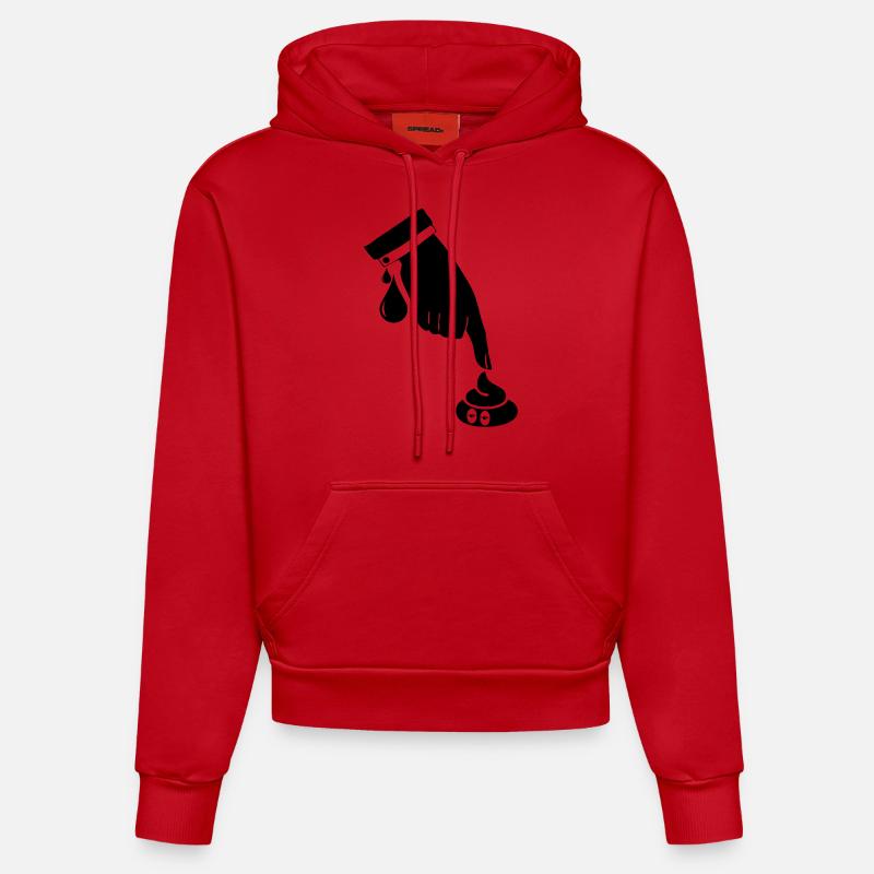 boss blak - Sweat à capuche bio ajusté fabriqué en UE - rouge