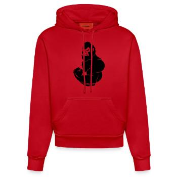 gorilla_beast_001 - Organic Fitted Hoodie Made in EU - Rot - Vorne
