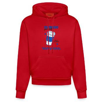 Espresso yourself - Organic Fitted Hoodie Made in EU - Rot - Vorne