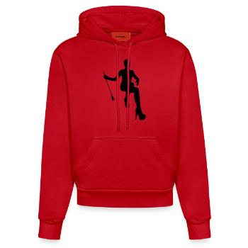 girl1 - Organic Fitted Hoodie Made in EU - Rot - Vorne