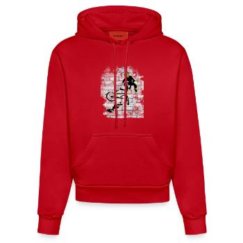 BMX - Organic Fitted Hoodie Made in EU - red - Front