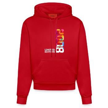 18. GEBURTSTAG LIMITED EDITION 2008 - Organic Fitted Hoodie Made in EU - Rot - Vorne